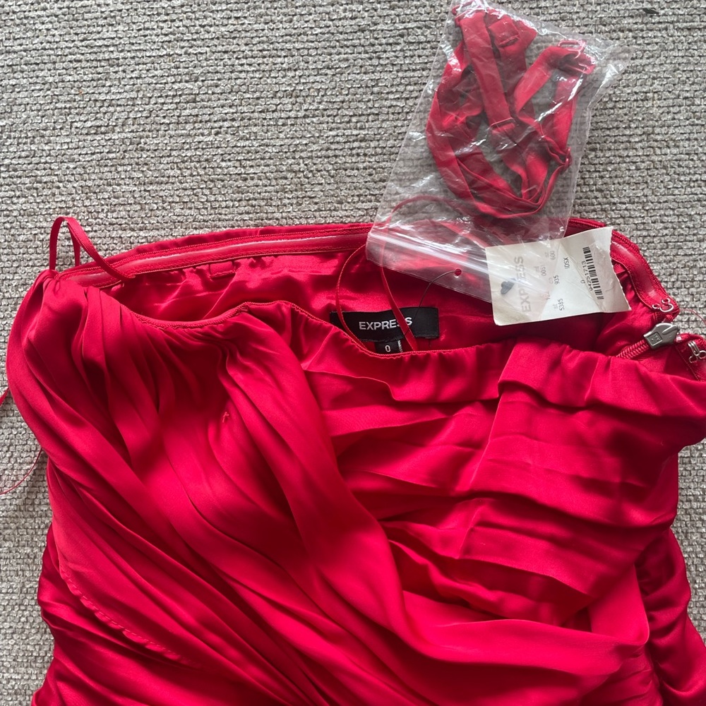 Express ruched strapless dress size 0
